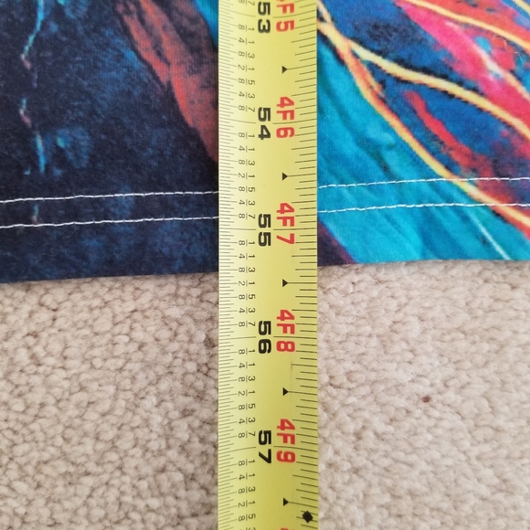 Exclusive Heart Floral Artistic Abstract Peacock Print Maxi Dress Size XL - Picture 11 of 11